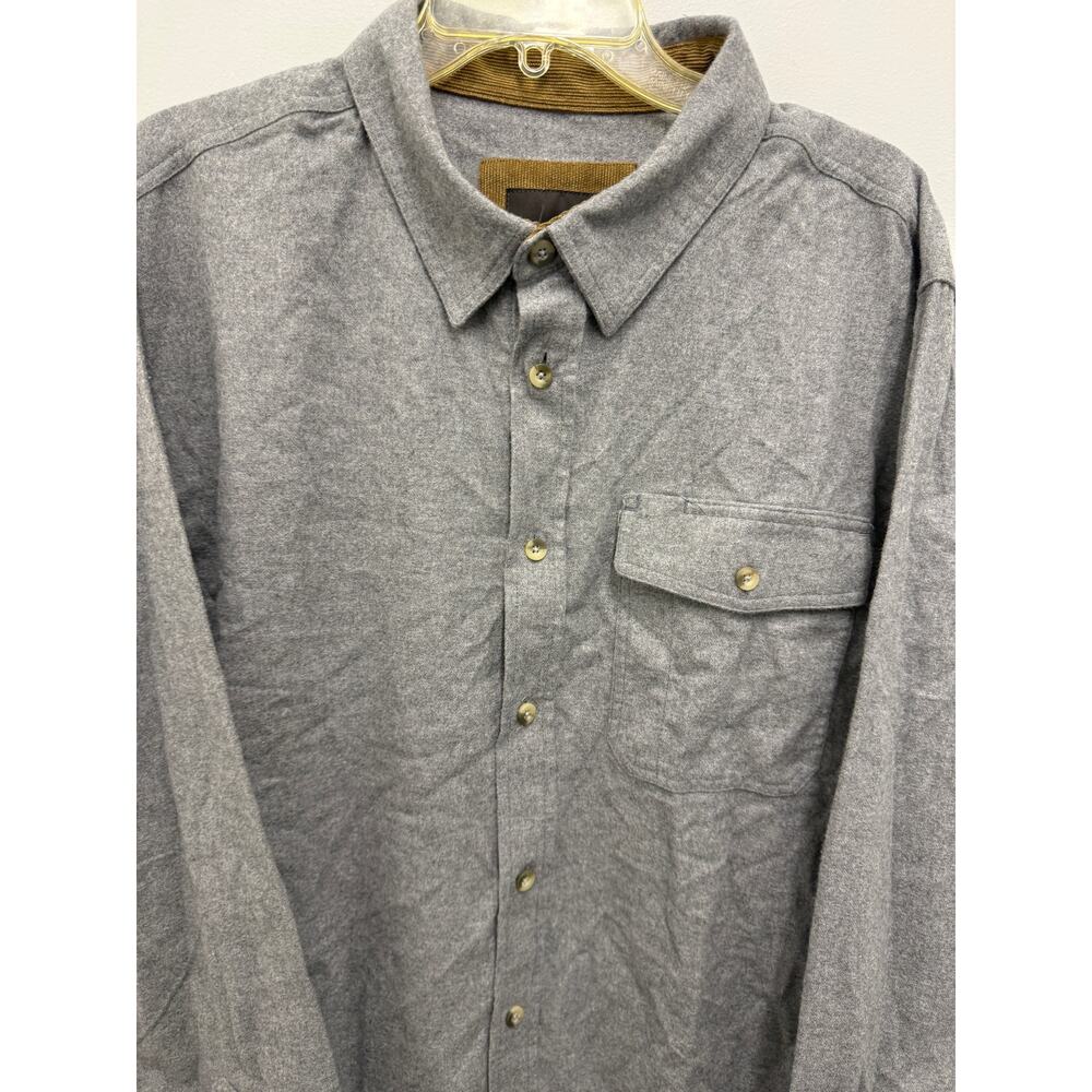 CQA Heritage Men's XL Gray Flannel Button Up Shirt thick work heavy - Picture 4 of 4